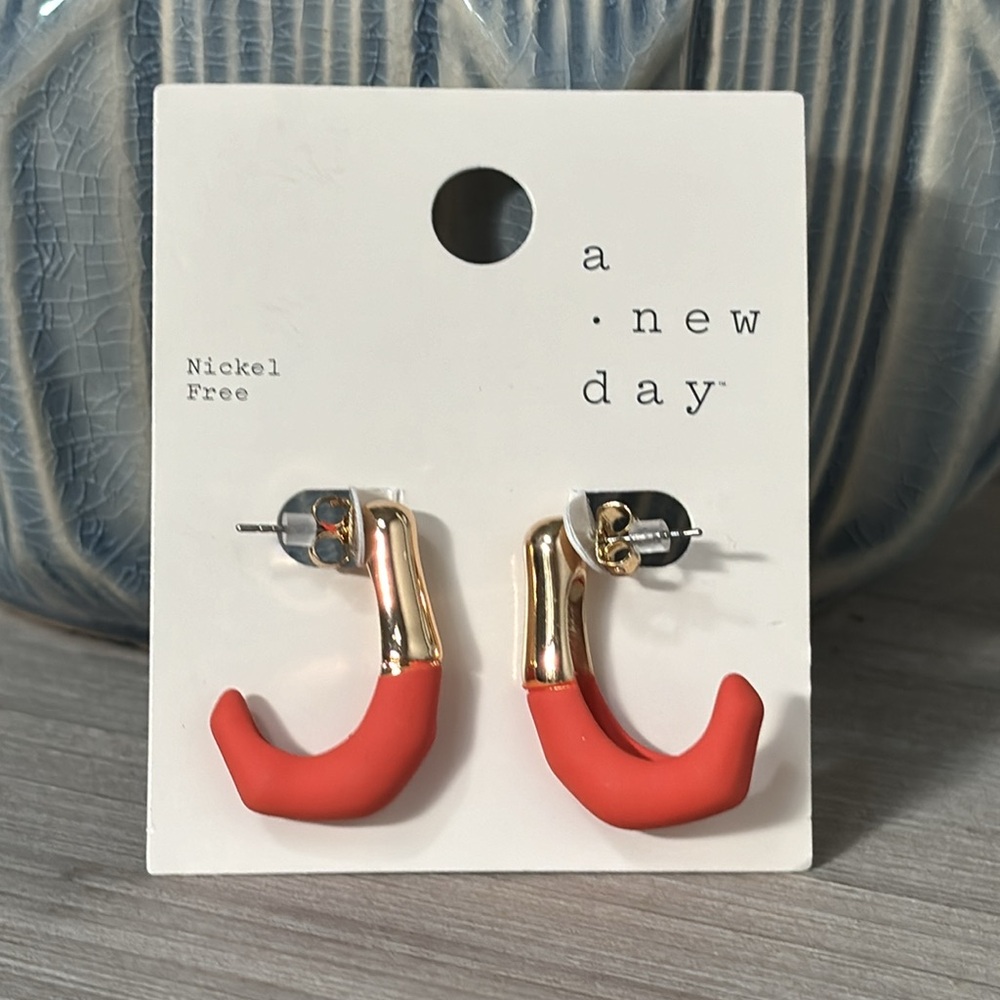 A New Day Gold Toned Orange Earrings